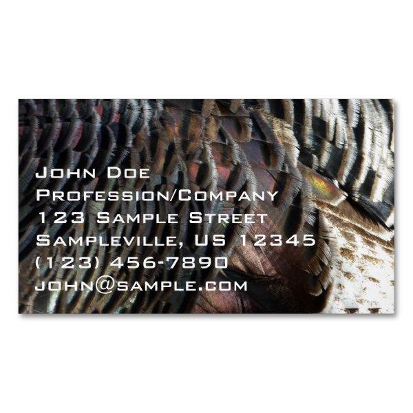 Wild Turkey Feathers I Abstract Nature Design  Magnet