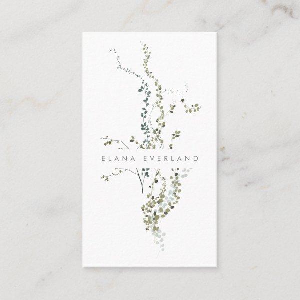 Wild Twigs Botanical Minimalist Leaves Appointment Card