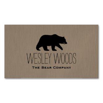 Wild Walking Grizzly Bear Silhouette Simple  Magnet