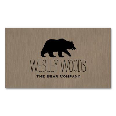 Wild Walking Grizzly Bear Silhouette Simple  Magnet