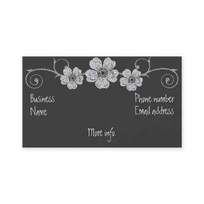 Wild White Roses Chalkboard