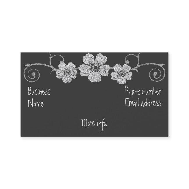 Wild White Roses Chalkboard