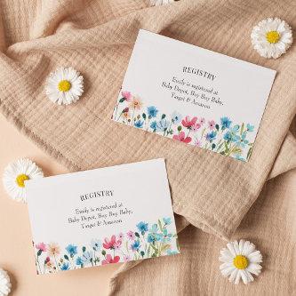 Wildflower Baby Shower Registry Insert Card