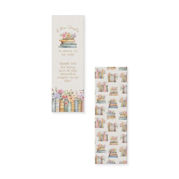 Wildflower Book Bookmark Favor Mini