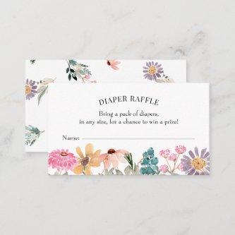 Wildflower Diaper Raffle Insert Card