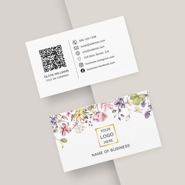 Wildflower QR Code Social Media Icon