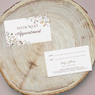 Wildflowers Appointment Card