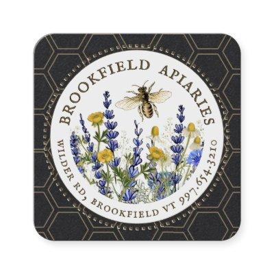 Wildflowers Honeycomb & Bee Apiary Kraft Honey     Square