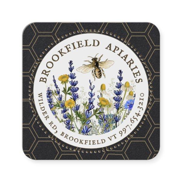 Wildflowers Honeycomb & Bee Apiary Kraft Honey     Square