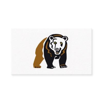 Wildlife Guide - Graphic Grizzly BEAR - Nature -  Calling Card
