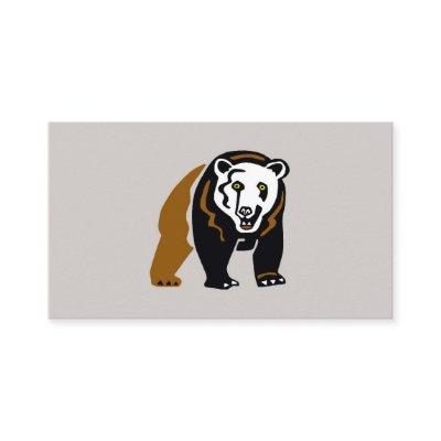 Wildlife Guide -Graphic Grizzly BEAR - Nature -  Calling Card