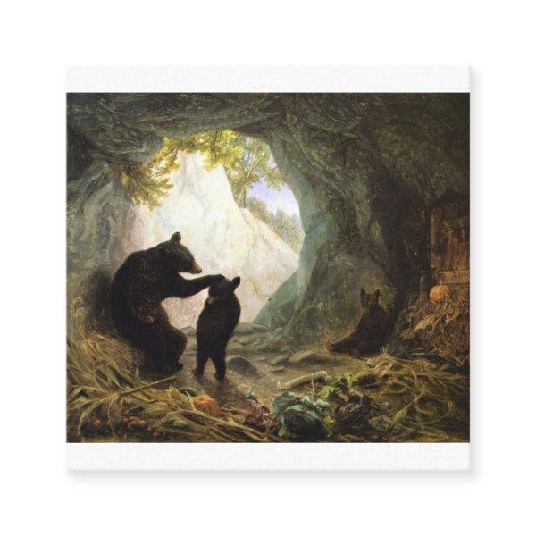 William Holbrook Beard Bear And Cubs 1864 Square