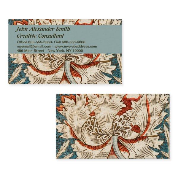 William Morris Antique Honeysuckle Floral Pattern