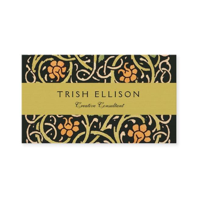 William Morris Black Floral Art Print Design