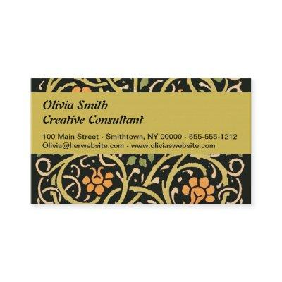 William Morris Black Floral Art Print Design