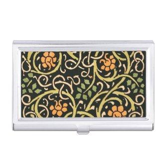 William Morris Black Floral Art Print Design Case For