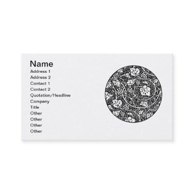 William Morris Black White Grape Vine