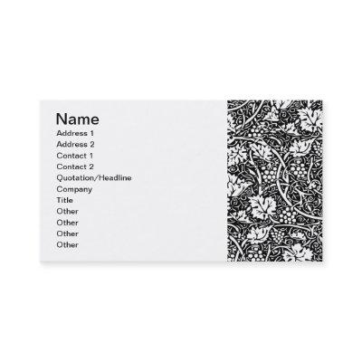 William Morris Black White Grape Vine