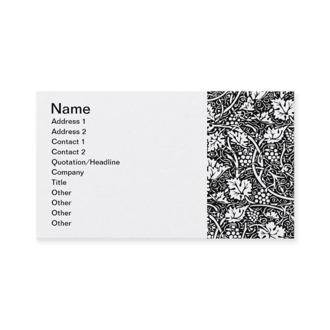 William Morris Black White Grape Vine