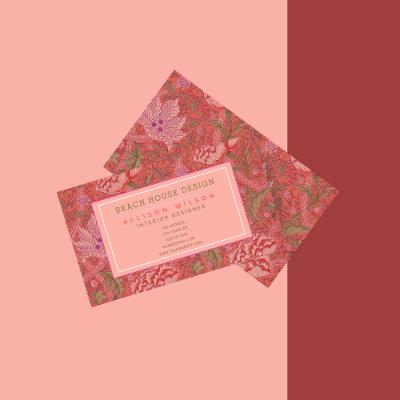 William Morris - Elegant Red & Pink Floral
