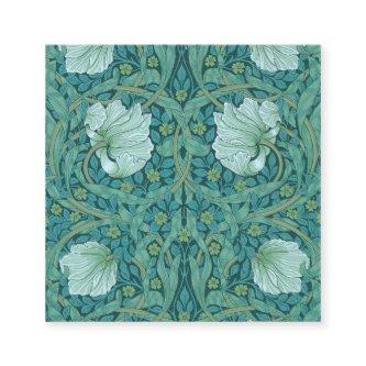 William Morris - Green Pimpernel Pattern Square