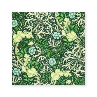 William Morris - Green Seaweed Pattern Square