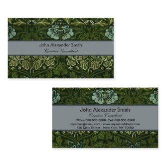 William Morris Large Green Leaves & Blue Flower