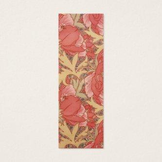 William Morris Poppies Floral Art Nouveau Pattern