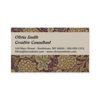 William Morris Vine Grape Red Green Art