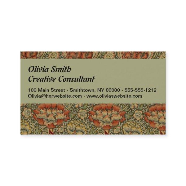 William Morris Wandle English Floral Damask Design