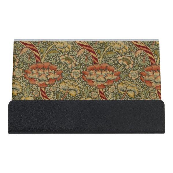 William Morris Wandle English Floral Damask Design Desk  Holder