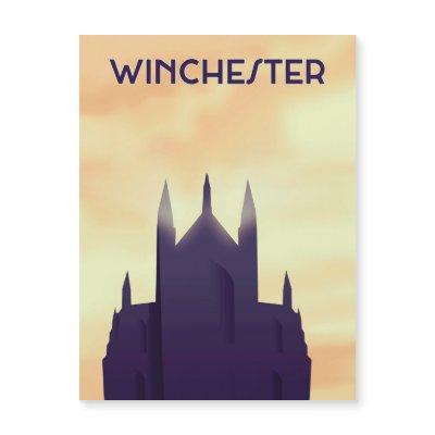 Winchester Cathedral travel poster poster print