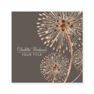 Wind Blown Dandelions Watercolor Flowers Square