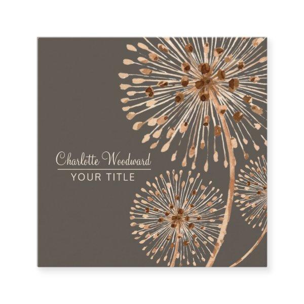 Wind Blown Dandelions Watercolor Flowers Square