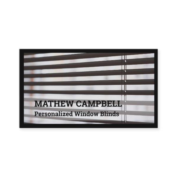 Window Blinds QR Code Black