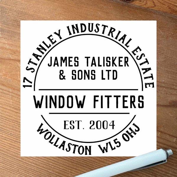 Window Fitters Rubber Stamp