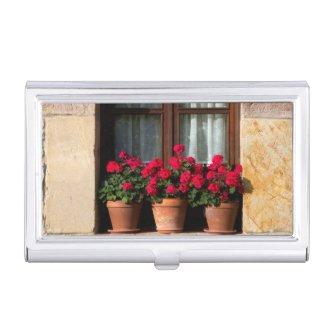 Window flower pots in village  holder