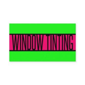 Window Tinting Neon Green and Hot Pink