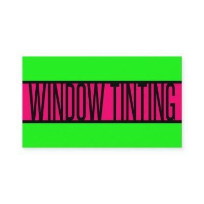 Window Tinting Neon Green and Hot Pink