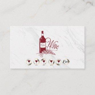 Wine and Marble Punch Card