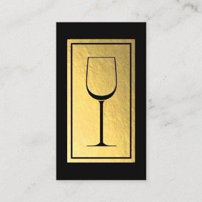 Wine Bartender Sommelier Faux Gold Foil