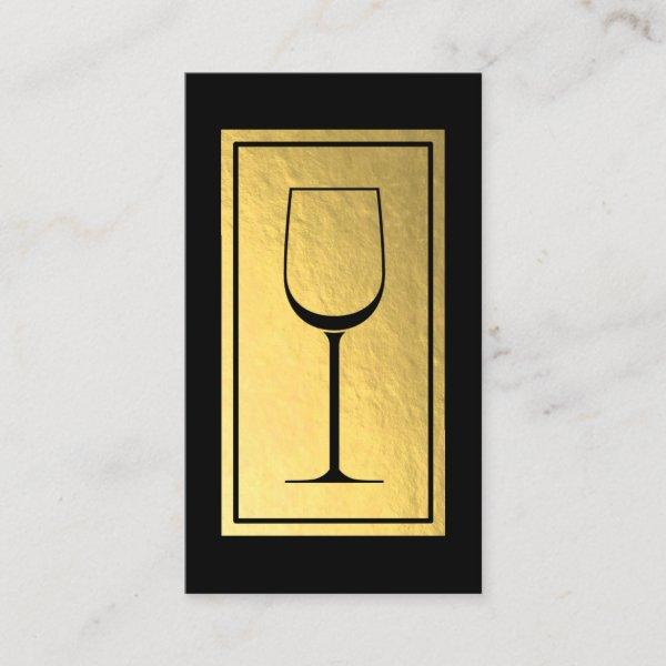 Wine Bartender Sommelier Faux Gold Foil