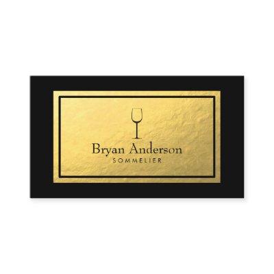 Wine Bartender Sommelier Faux Gold Foil