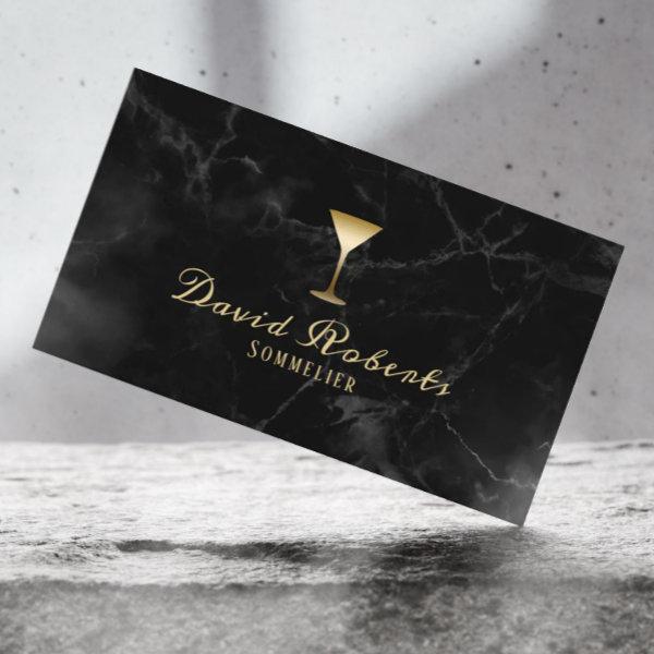 Wine Bartender Sommelier Modern Dark Marble