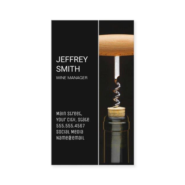 Wine Bottle and Corkscrew | Opening Bottle