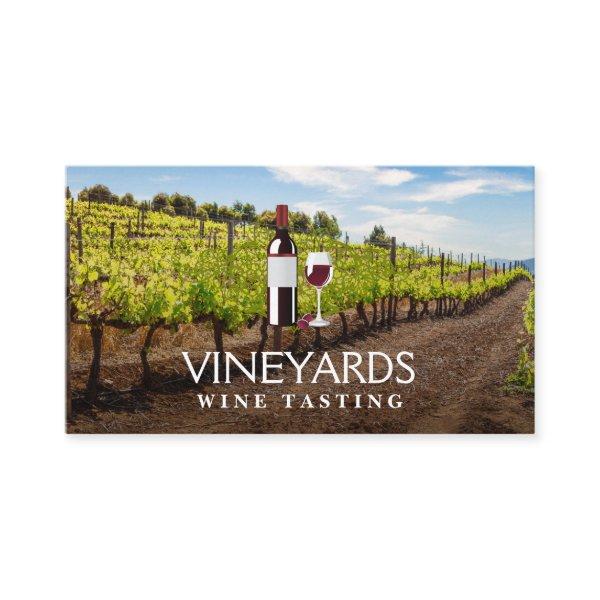 Wine Bottle and Glass | Vineyard