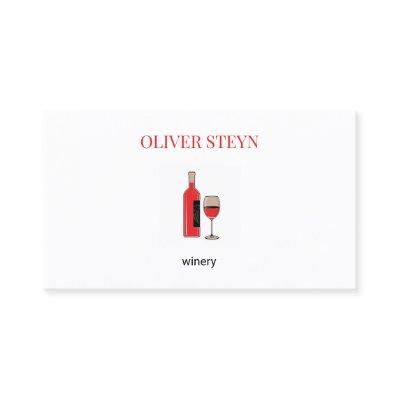 Wine bottle and glass white