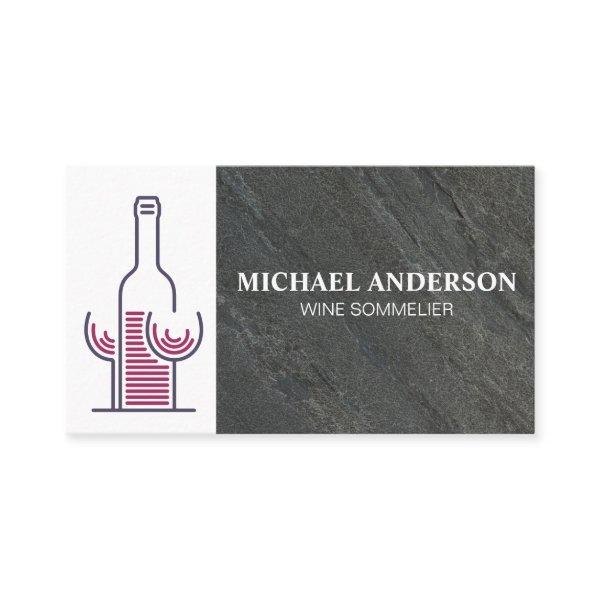 Wine Bottle and Glasses | Slate
