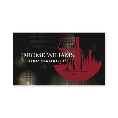 Wine Bottle City Skyline