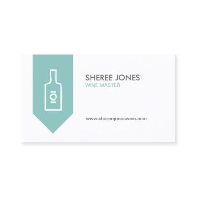 WINE BOTTLE LOGO (AQUA)